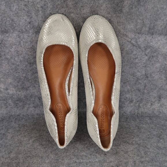 Corso Como Shoes Womens 7 Ballet Flats Fashion Leather Classic Callie Metallic - Picture 6 of 14